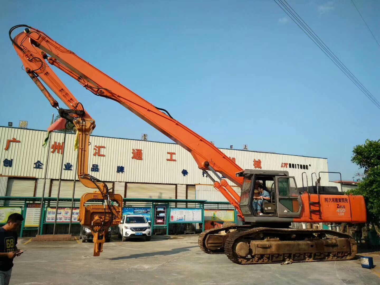 挖掘機(jī)打樁臂、打樁臂、打樁錘、挖掘機(jī)打樁臂廠家
